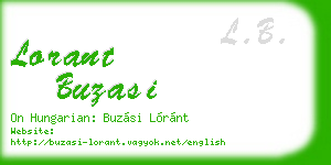 lorant buzasi business card